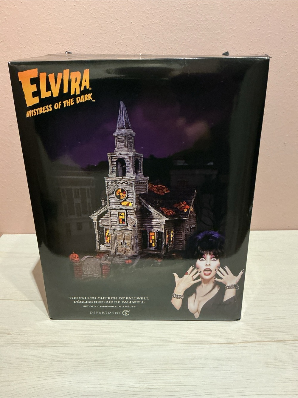 DEPT 56 ELVIRA THE FALLEN CHURCH OF FALLWELL VILLAGE Lamp Collectible 6013669